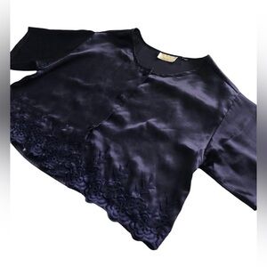 Vintage 90’s Deep Dark Purple Victoria’s Secret Blouse Top Women’s Medium